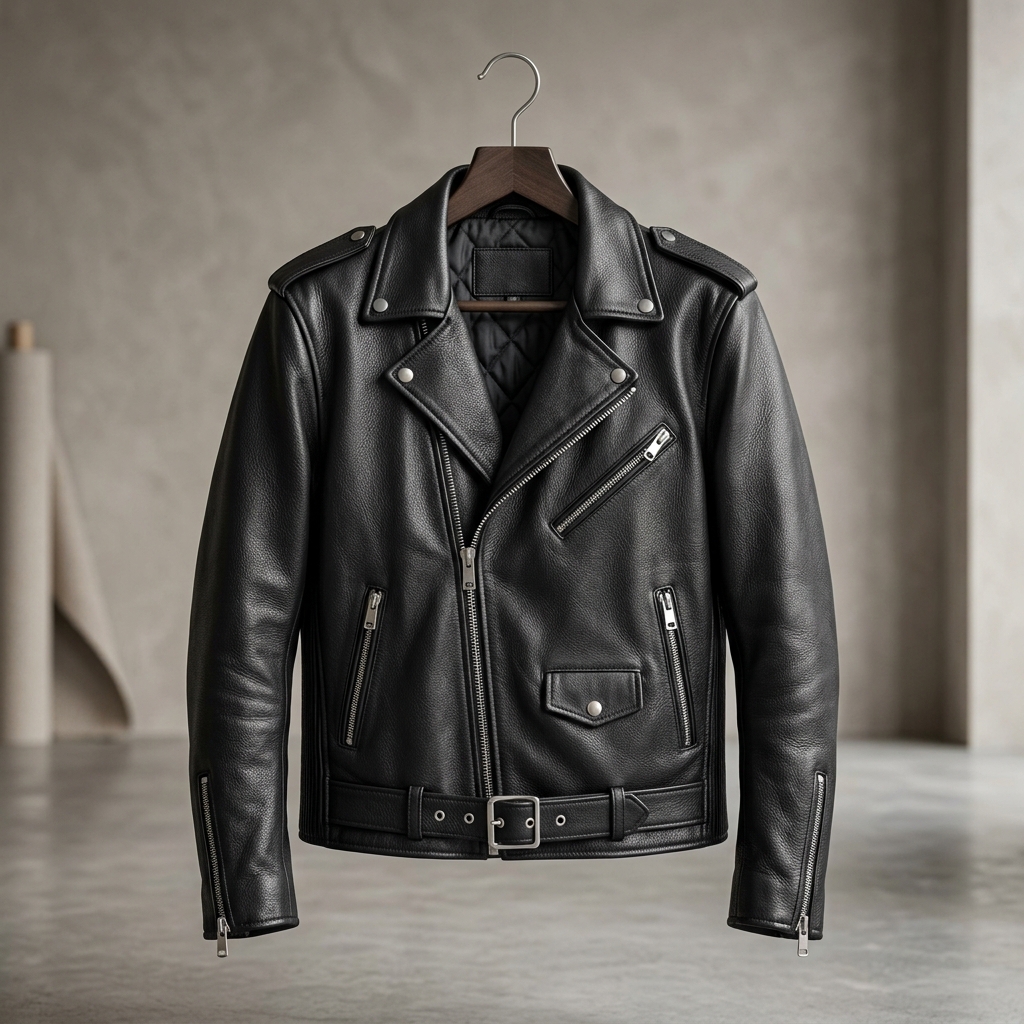 Classic Biker Leather Jacket
